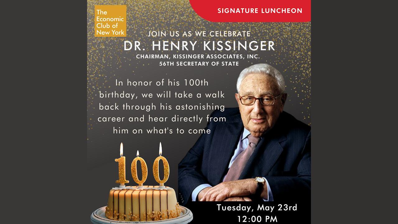Dr. Henry Kissinger - Recent Speakers - The Economic Club of New York